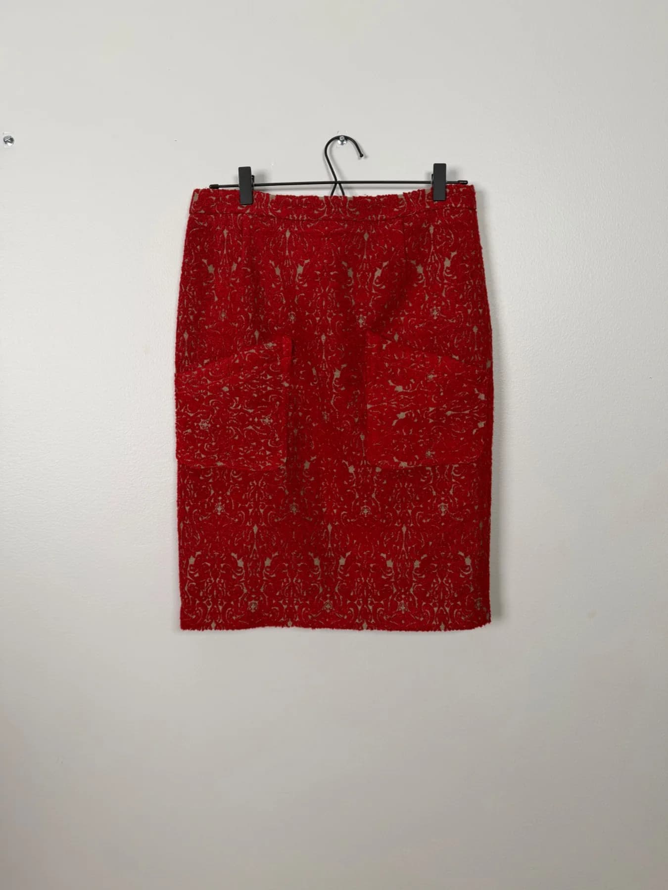 Röd kjol från Tory Burch, framifrån